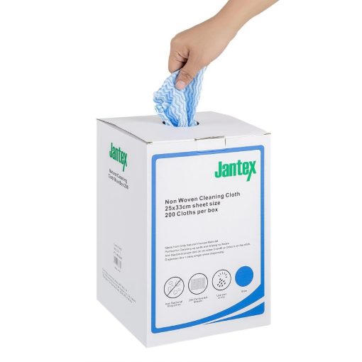 Jantex Green Compostable Cleaning Cloth Blue 200 pack (HT495)