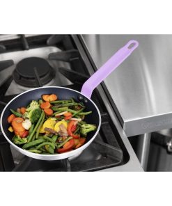 Hygiplas Aluminium Non-Stick Teflon Platinum Plus Frying Pan with Purple Handle 24cm (HT968)