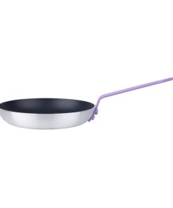 Hygiplas Aluminium Non-Stick Teflon Platinum Plus Frying Pan with Purple Handle 24cm (HT968)