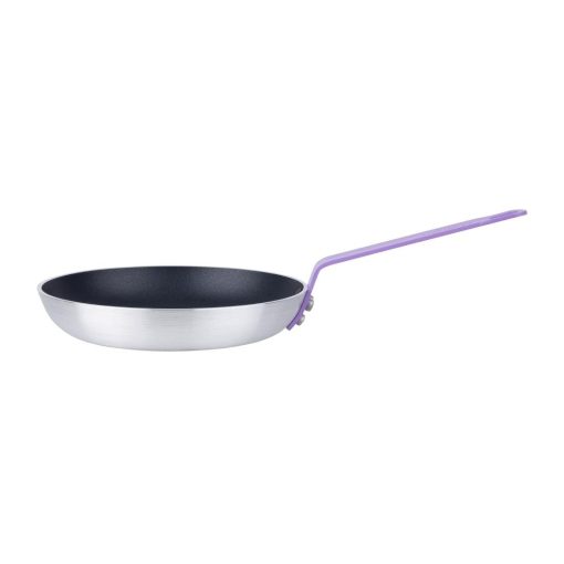 Hygiplas Aluminium Non-Stick Teflon Platinum Plus Frying Pan with Purple Handle 24cm (HT968)