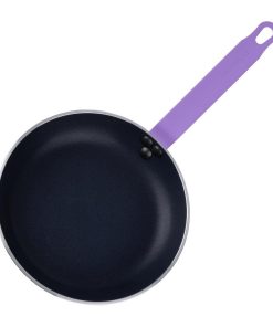 Hygiplas Aluminium Non-Stick Teflon Platinum Plus Frying Pan with Purple Handle 24cm (HT968)