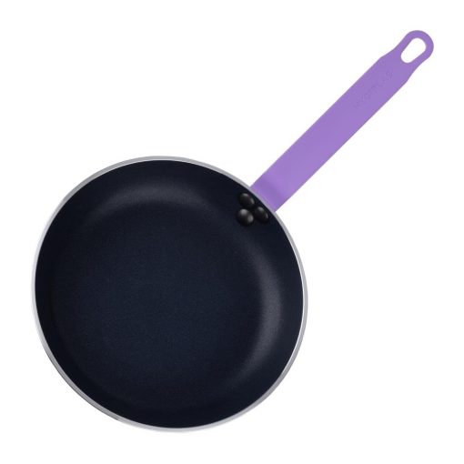 Hygiplas Aluminium Non-Stick Teflon Platinum Plus Frying Pan with Purple Handle 24cm (HT968)