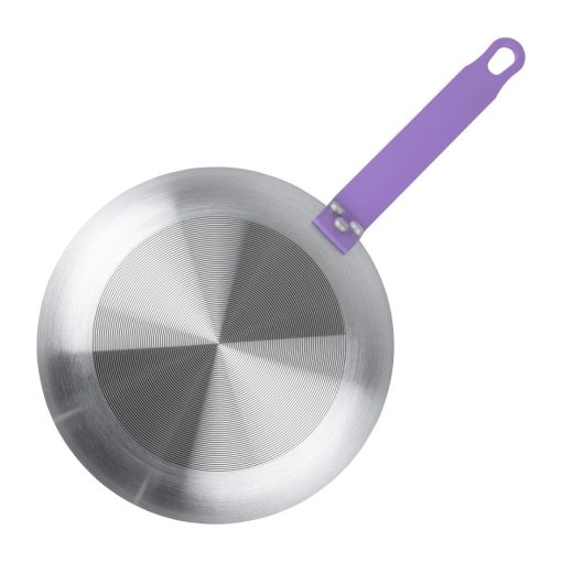 Hygiplas Aluminium Non-Stick Teflon Platinum Plus Frying Pan with Purple Handle 24cm (HT968)