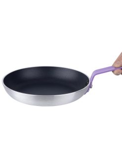 Hygiplas Aluminium Non-Stick Teflon Platinum Plus Frying Pan with Purple Handle 24cm (HT968)