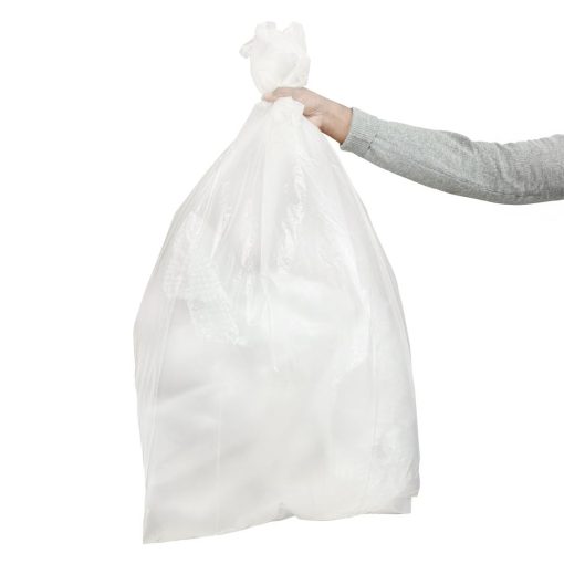 Jantex Heavy Duty Recycled Bin Bags 120Ltr Clear 100 Pack (HW686)