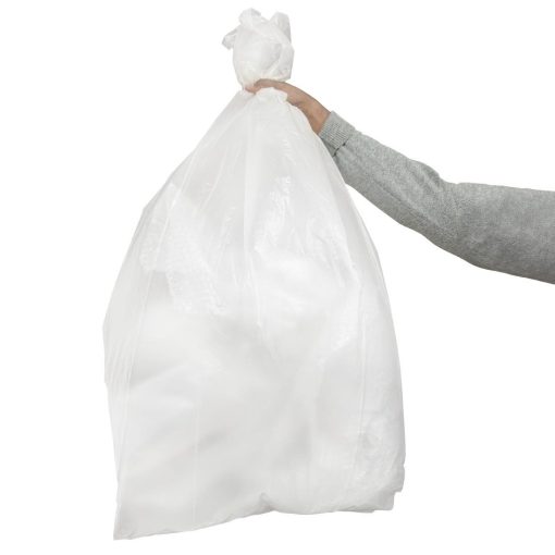 Jantex Medium Duty Recycled Bin Bags 90Ltr Clear Pack of 200 (HW692)