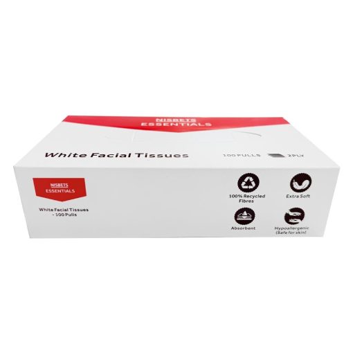 Nisbets Essentials White Facial Tissues - 100 Sheets 36 Pack (HY596)