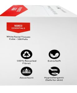 Nisbets Essentials Facial Tissues Cube - 100 sheets 36 Pack (HY597)