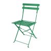 Bolero Perth Forest Green Pavement Style Steel Folding Chairs 2 Pack (HZ364)