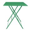 Bolero Perth Forest Green Pavement Style Square Table 600mm (HZ366)