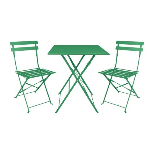 Bolero Perth Forest Green Pavement Style Square Table 600mm (HZ366)