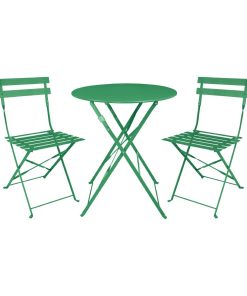 Bolero Perth Forest Green Pavement Style Round Table 600mm (HZ367)