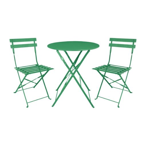 Bolero Perth Forest Green Pavement Style Round Table 600mm (HZ367)