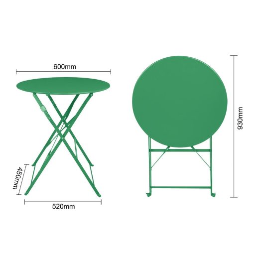 Bolero Perth Forest Green Pavement Style Round Table 600mm (HZ367)