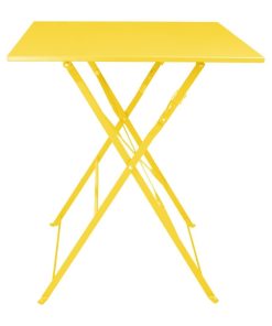 Bolero Perth Mellow Yellow Pavement Style Square Table 600mm (HZ368)