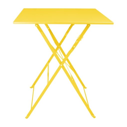 Bolero Perth Mellow Yellow Pavement Style Square Table 600mm (HZ368)