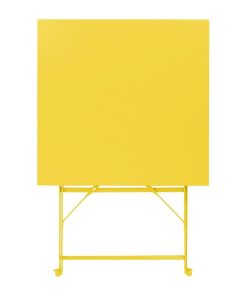 Bolero Perth Mellow Yellow Pavement Style Square Table 600mm (HZ368)