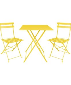 Bolero Perth Mellow Yellow Pavement Style Square Table 600mm (HZ368)