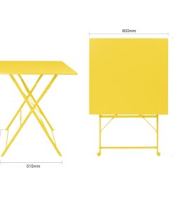 Bolero Perth Mellow Yellow Pavement Style Square Table 600mm (HZ368)