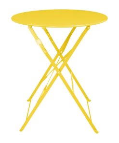 Bolero Perth Mellow Yellow Pavement Style Round Table 600mm (HZ369)