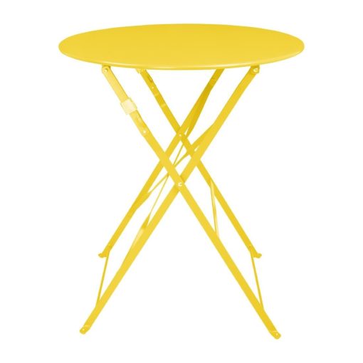 Bolero Perth Mellow Yellow Pavement Style Round Table 600mm (HZ369)