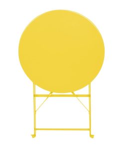 Bolero Perth Mellow Yellow Pavement Style Round Table 600mm (HZ369)