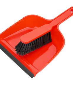 Jantex Dustpan and Brush Set - Red (HZ840)