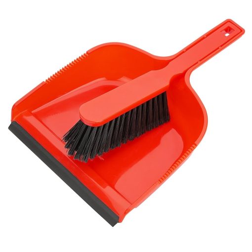 Jantex Dustpan and Brush Set - Red (HZ840)