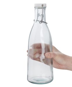 Olympia Recycled Glass Swing Top Bottles 1Ltr 6 Pack (JA330)