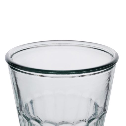 Olympia Recycled Glass Fluted Rocks Tumblers 250ml 6 Pack (JA332)