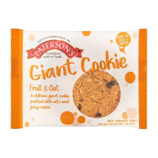 Patersons Giant Fruity Oat Cookie 60g 18 Pack (KA644)