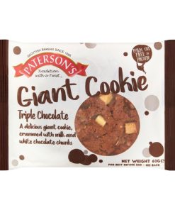 Patersons Giant Triple Choc Cookie 60g 18 Pack (KA646)