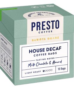 Presto Coffee House Decaf Coffee Bags Enveloped 8g 10 Pack (KA736)