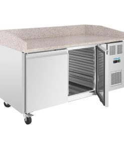 Polar U-Series Double Door Pizza Counter with Granite Top 428Ltr (UA081)