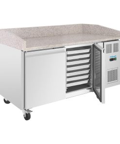 Polar U-Series Double Door Pizza Counter with Granite Top 428Ltr (UA081)