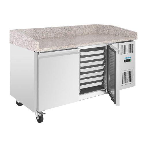 Polar U-Series Double Door Pizza Counter with Granite Top 428Ltr (UA081)