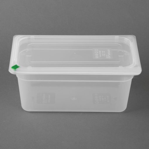 Hygiplas Click PP GN Container 1-3 with Lid and 7 Colour Clips 150mm 5-3Ltr Set 4 (FZ093)