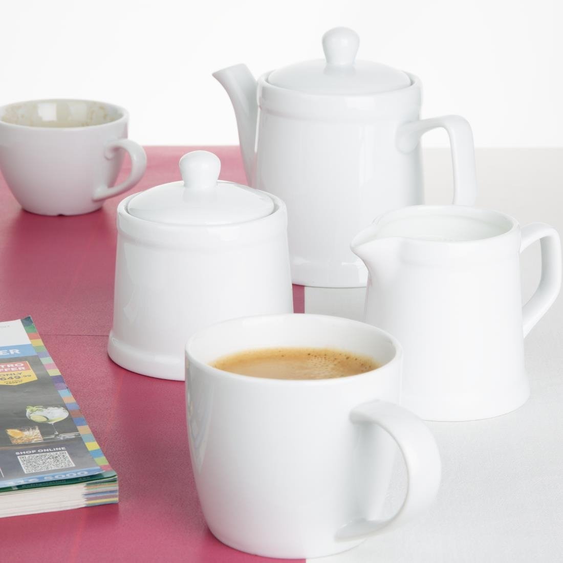 Olympia Whiteware Pier Jugs 200ml 6 Pack (HY546)