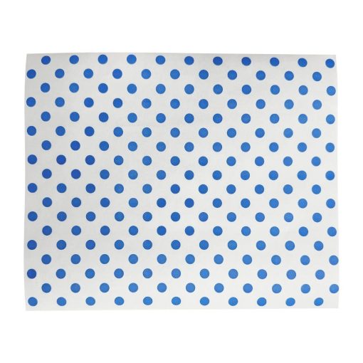 Fiesta Compostable Burger Wraps Blue Dot 250x200mm 200 Pack (HY791)