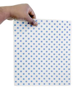 Fiesta Compostable Burger Wraps Blue Dot 250x200mm 200 Pack (HY791)