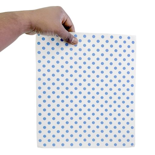 Fiesta Compostable Burger Wraps Blue Dot 250x200mm 200 Pack (HY791)