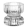 Olympia Ridged Glass Tealight-Candle Holders 52x52mm 6 Pack (HZ331)
