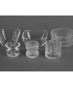 Olympia Geo Glass Tealight Holders 64x57mm 6 Pack (HZ332)