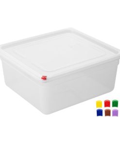 Hygiplas Click PP GN Container 2-3 with Lid and 7 Colour Clips 150mm 12Ltr Set 4 (HZ351)