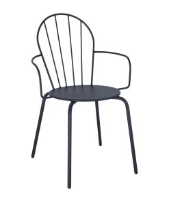 Bolero Adeline Arm Chairs Slate Blue 4 Pack (HZ358)