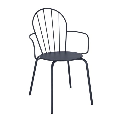 Bolero Adeline Arm Chairs Slate Blue 4 Pack (HZ358)