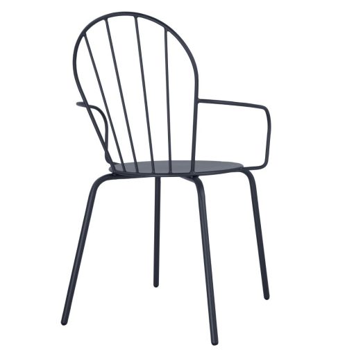 Bolero Adeline Arm Chairs Slate Blue 4 Pack (HZ358)