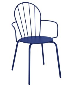 Bolero Adeline Arm Chairs Dark Navy 4 Pack (HZ359)