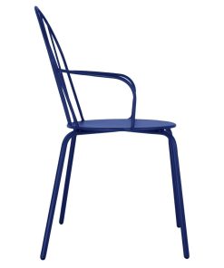 Bolero Adeline Arm Chairs Dark Navy 4 Pack (HZ359)