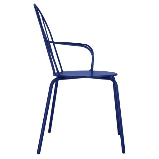 Bolero Adeline Arm Chairs Dark Navy 4 Pack (HZ359)